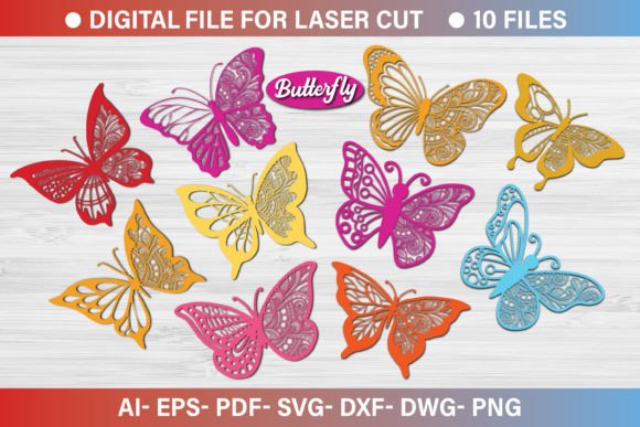 3D Butterfly Paper Cut SVG Bundle for Crafts & Graphics