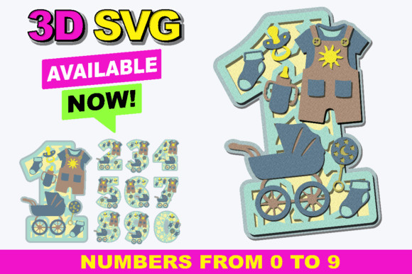 Baby Boy Months Numbers 3D SVG: A Brand Designer’s Review for Crafts & Graphics