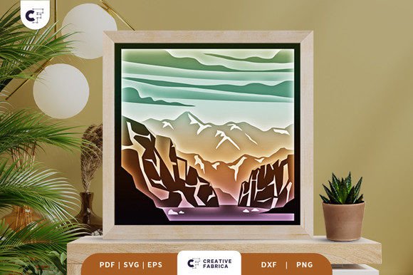 Beautiful Canyon 3D Layered Paper Cut: A 3D SVG for Travel-Inspired Branding