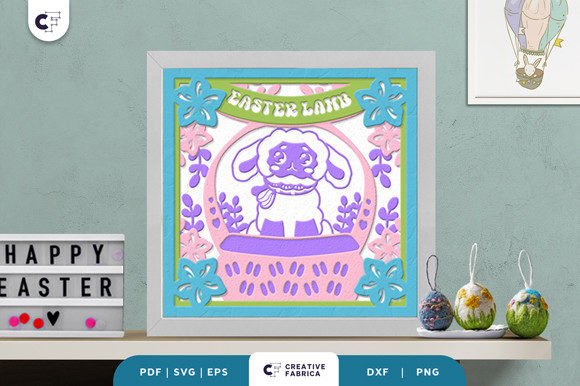 Floral Easter Lamb 3D SVG for Seasonal Digital Products