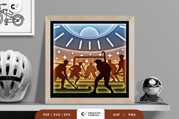 Hockey Match 3D SVG for Lifestyle & Hobbies Projects