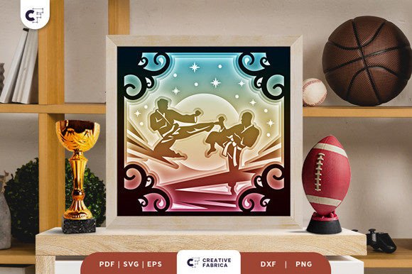 Karate 3D Layered Paper Cut SVG for Lifestyle & Hobbies Projects