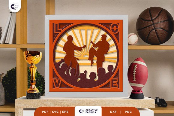 Karate 3D Shadow Box: A Lifestyle And Hobbies SVG Review for Digital Sellers