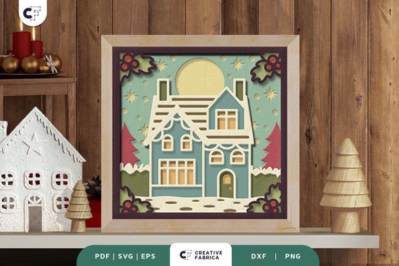 Retro Christmas Home 3D Paper Cut Review for Real Embroidery Projects
