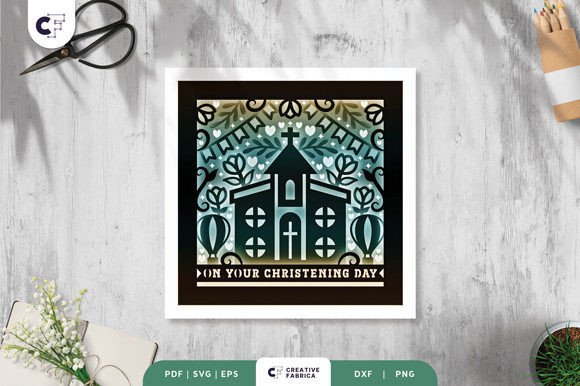 Reviewing the Baby Christening 3D Shadow Box Paper Cut for Real Embroidery Projects