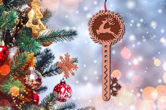 Santa Magic Key 3D SVG Laser Cut for Winter Christmas Crafts