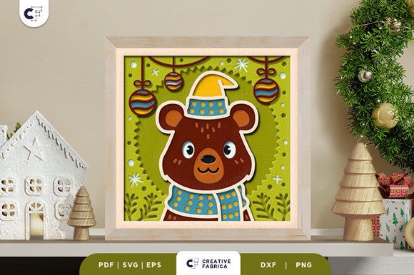 Winter Bear 3D Shadow Box Papercut: A Seasonal 3D SVG for Blog & Editorial Design